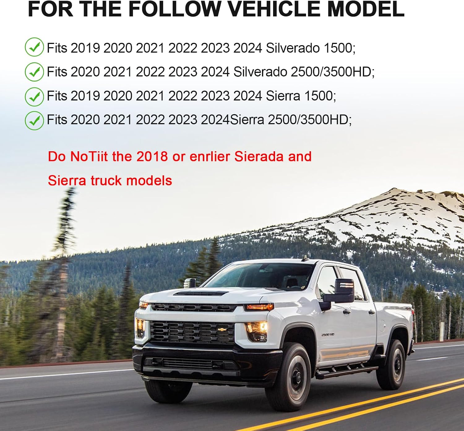 Bed Rail Stake Pocket Covers Fit Chevy Silverado/GMC Sierra 1500(2019-2024),for 2020-2024 GMC Chevy Silverado/GMC Sierra 2500/3500HD,Truck Stake Hole Caps Plugs Fit Chevy Silverado 1500 Accessories