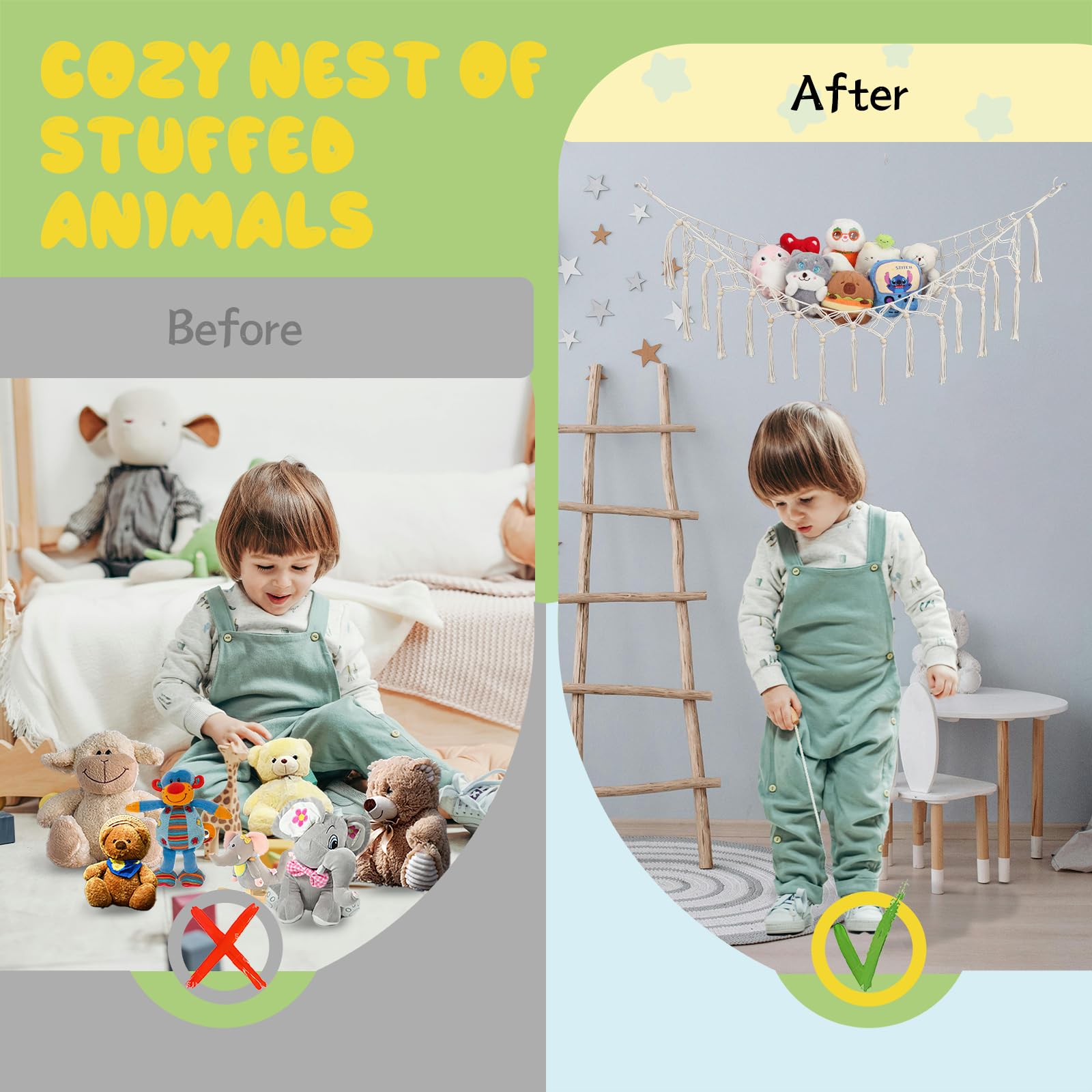 Hamac De Rangement Pour Jouets, Filet Rangement Peluche Chambre Enfant, Range Peluche, Filet De Rangement Pour Animaux En Peluche Support Hamac Peluche Pour Chambre Jouets Organisateu 88267616