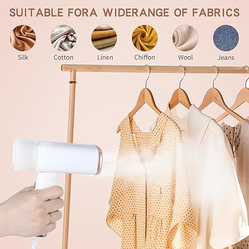 Miniatura 6 de Vaporizador portátil de viaje de mano para ropa, mini plancha de vapor plegable, calentamiento rápido de 20 segundos, removedor de arrugas de tela