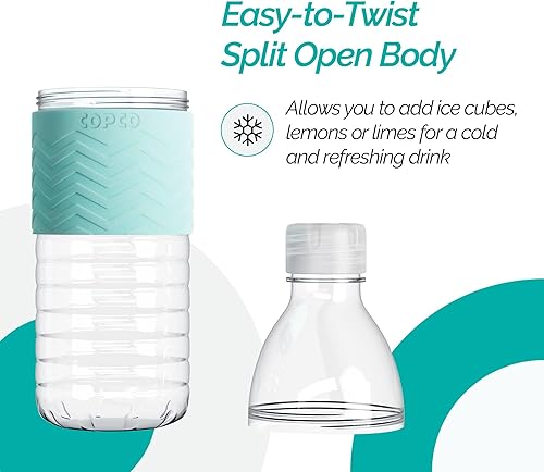 Miniatura 4 de Copco Chevron Hydra Botella, 16.9 onzas, Robins Egg Blue