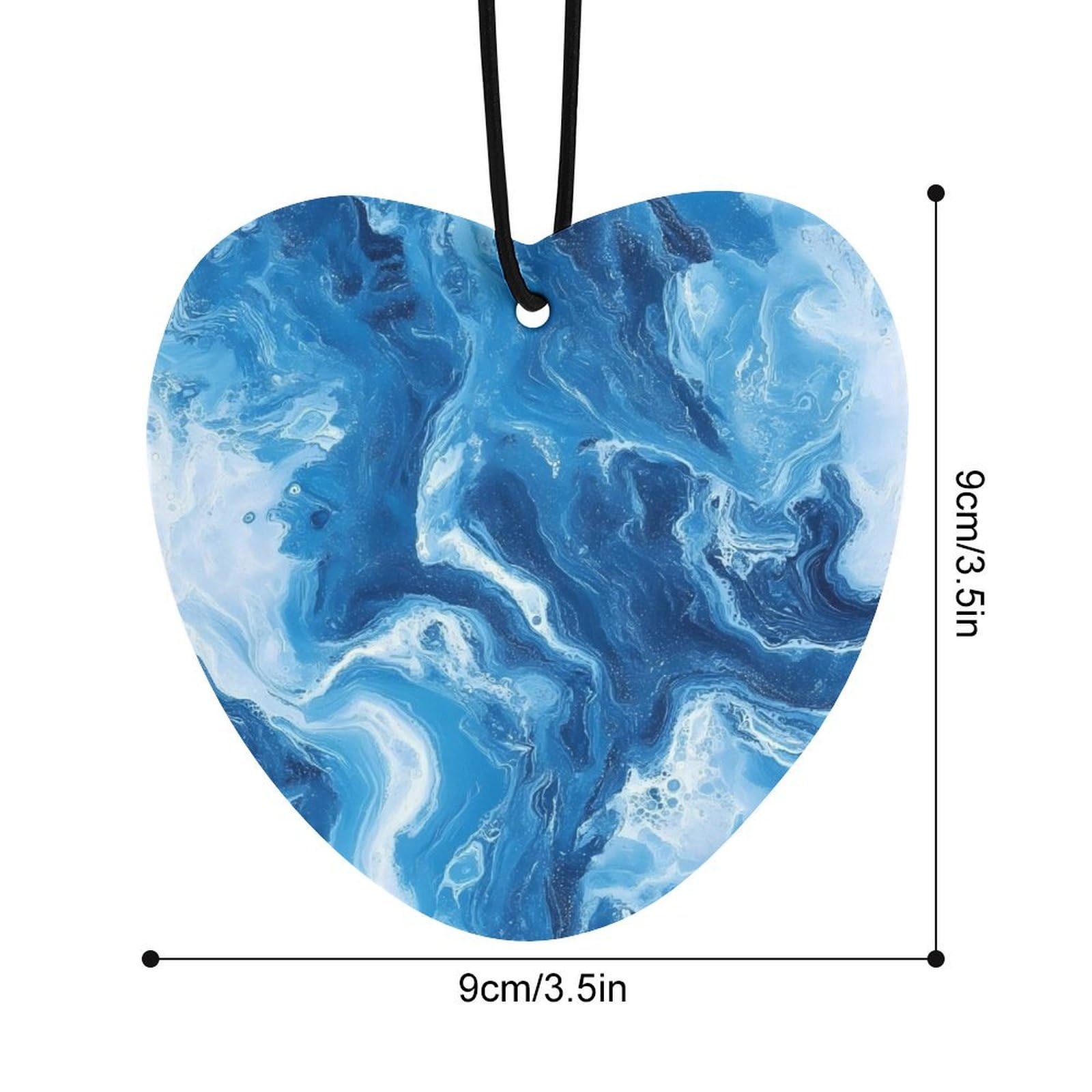 Abstract Blue Marble Tie-dye Car Air Freshener Hanging Aromatherapy Tablets for Car Accessories Love form