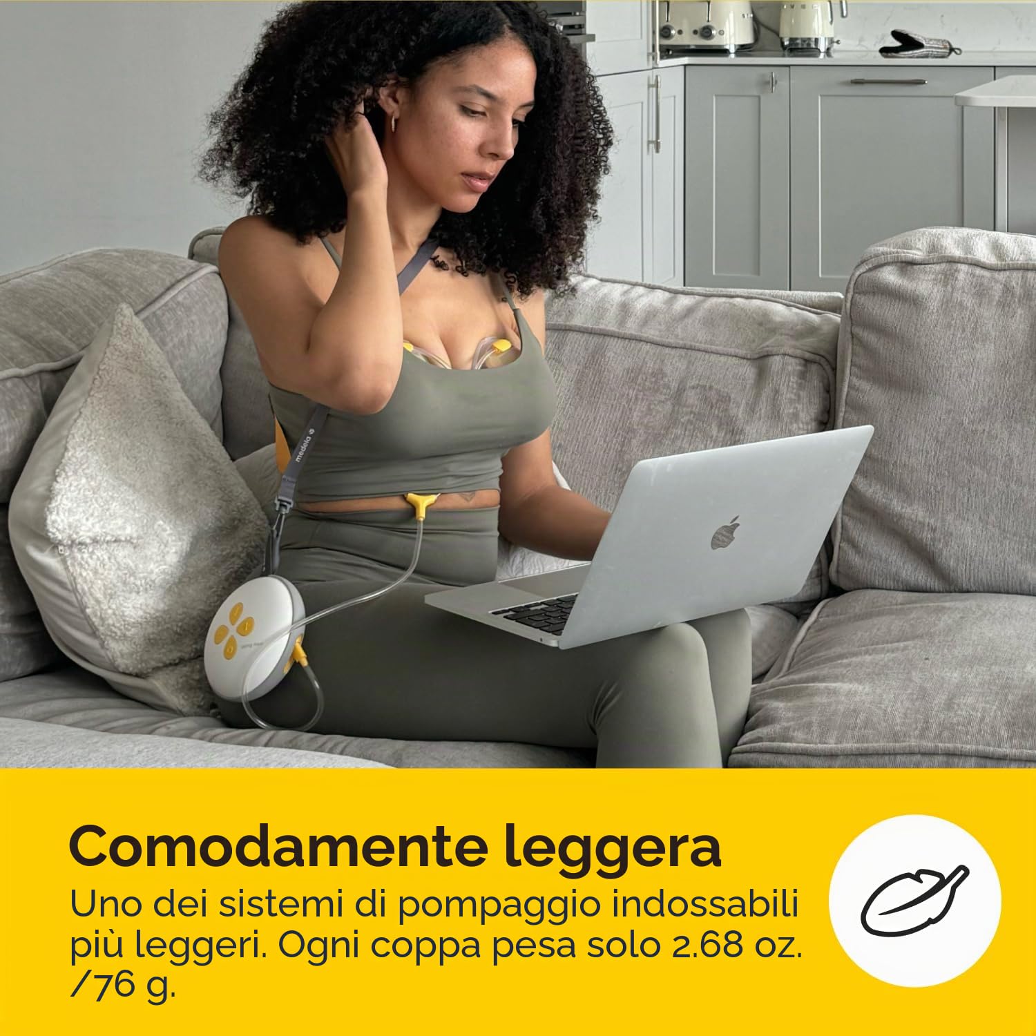 Medela Swing Maxi Tiralatte a mani libere | Facile, intuitivo, ideale da portare in viaggio, doppio tiralatte elettrico a mani libere