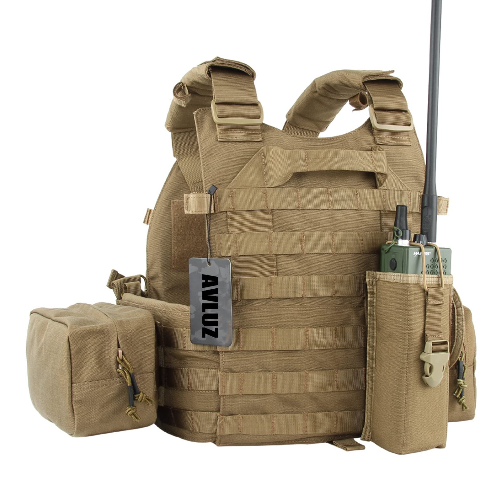 Chaleco táctico de caza al aire libre, equipo militar de pecho, con bolsa de herramientas de entrenamiento, accesorios de equipo Cs para Airsoft, escalada y senderismo. (T)