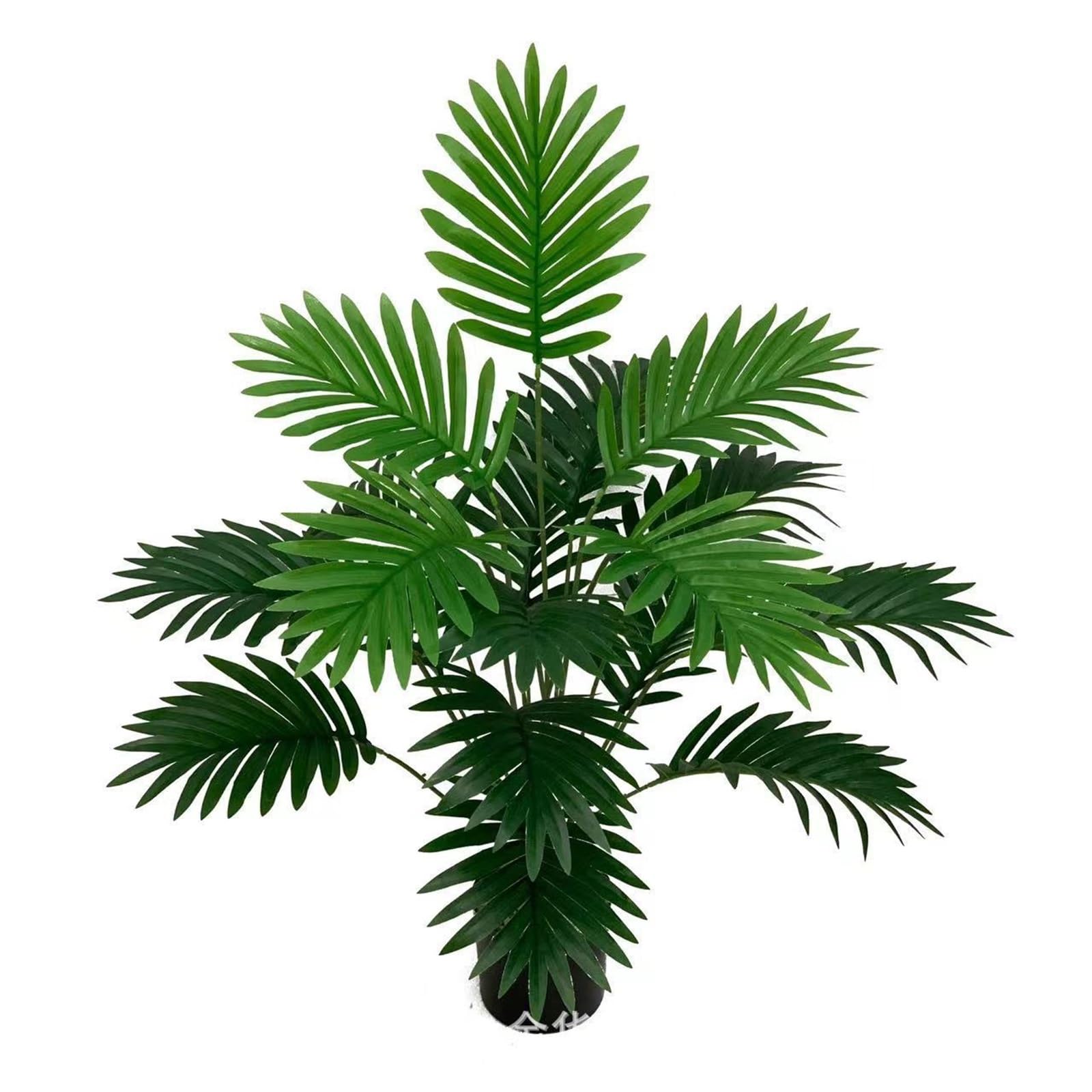 WBCDXCBB Simulated Green Plants, Scattered Sunflowers, Artificial Palm Trees, Fake, Iron Leaves 1Pcs(18-leafrhododendron)