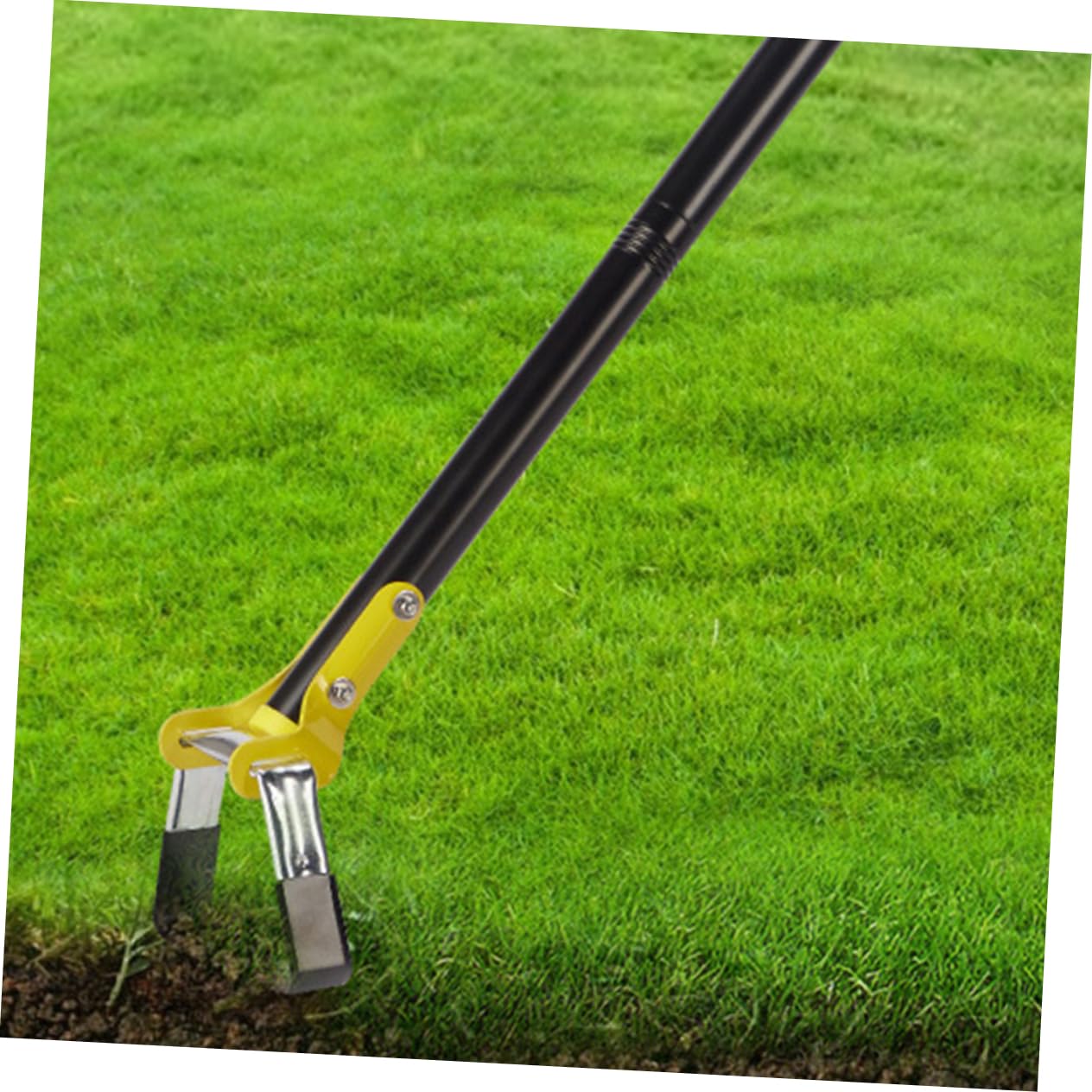 Happyyami Gartenhacke aus Edelstahl und Manganstahl Handkultivator für Beetpflege Unkrautjäten Bodenlockern Kompakt für Gartenarbeit und Zuhause