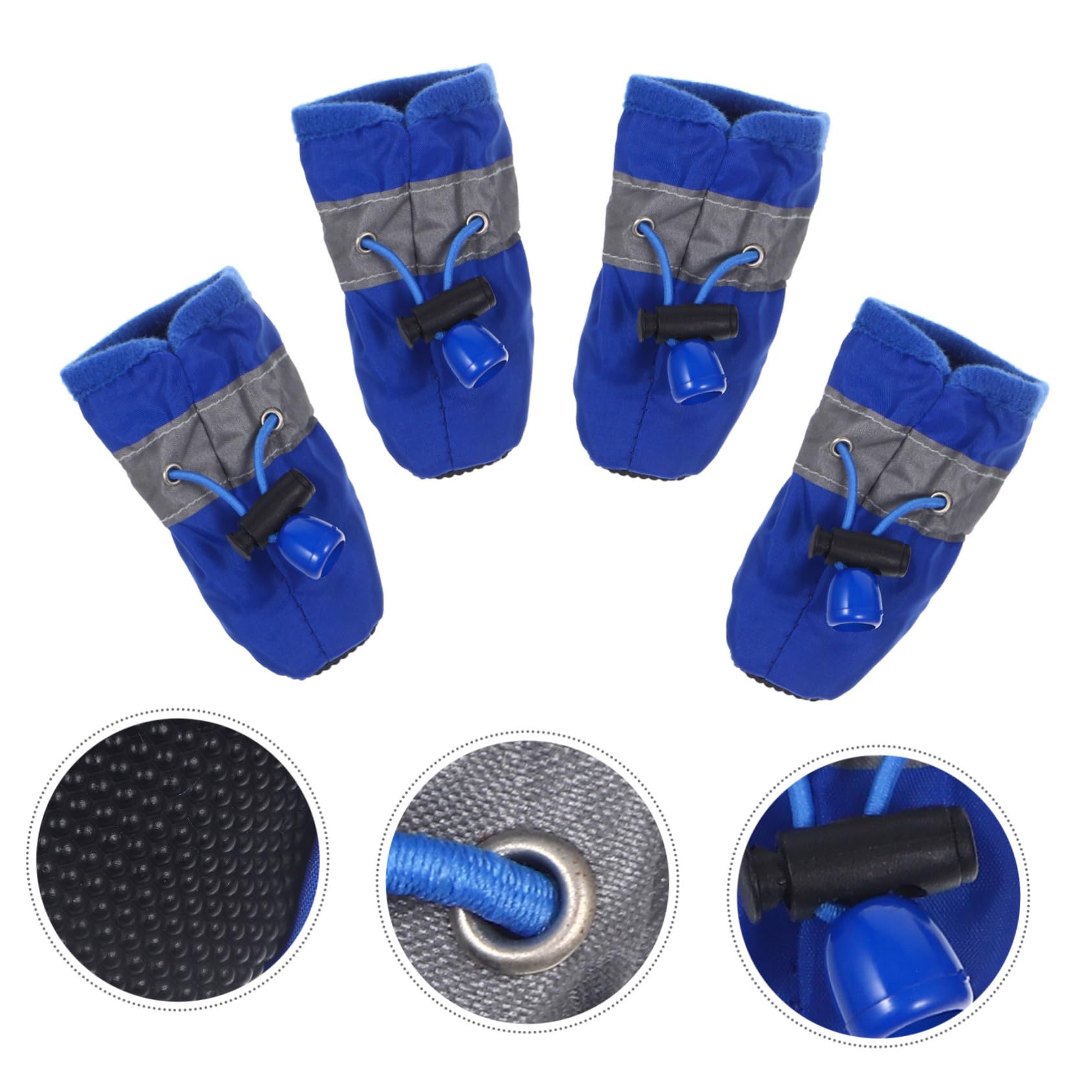 Baluue Lot de 4 bottes de neige pour chien - Bottes de pluie pour protéger les pattes - Chaussures pour chien - Chaussures pour chien de grande race - Bottes de neige d'été pour petite fille
