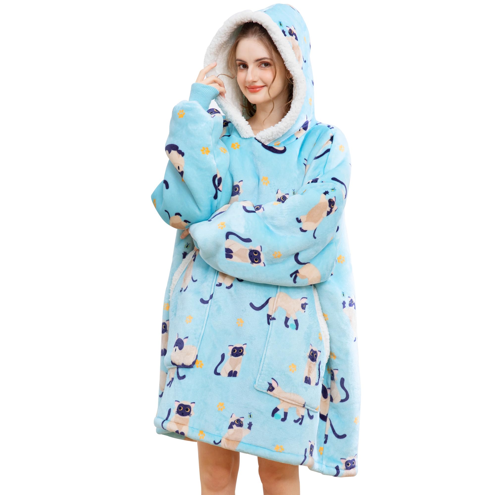 Kipswiza Cozy Sherpa Hoodie Blanket