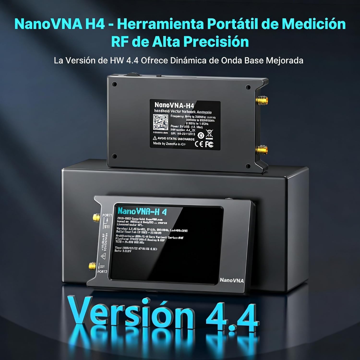 Aursinc Nanovna-H4 Vector Network Analyzer, ultimo V4.4 9KHz-1.5 GHz HF VHF UHF 4" Touch Screen Nanovna Analyzer Antenna Radio Ham, misurando i parametri di S, SWR, Fase, Delay, Smith Chart
