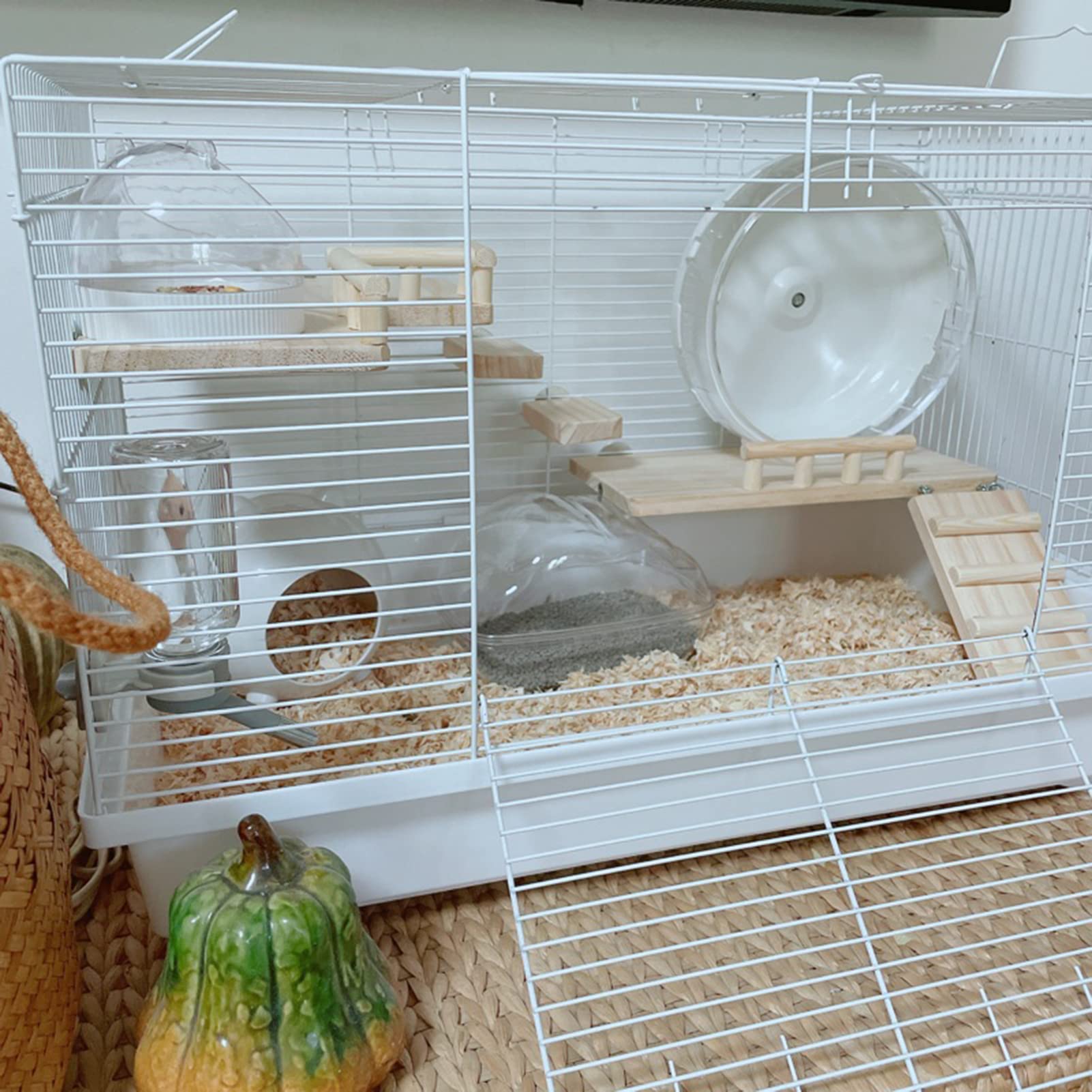 Plataforma de hámster de madera con escalera, parque infantil para hámster, juguetes para jaulas de percas para pájaros, hámster rata de indias y cerdo de chinchilla accesorios