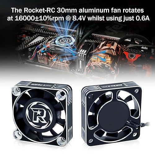 Miniatura 9 de Surpass Hobby 1.575 in 16000RPM RC Motor Ventilador de refrigeración Superar RC Motor de coche Disipador de calor para 18 RC 110 Motor sin