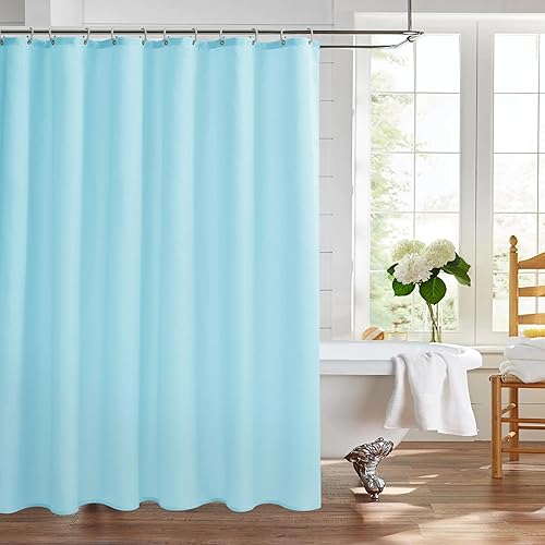 Miniatura 7 de Paquete de 4 forros de cortina de ducha de tela, 72 pulgadas de ancho x 72 pulgadas de alto, lavables y resistentes al agua, para baño, calidad de