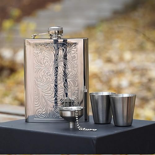 Miniatura 5 de Frascos para licor para hombres de calidad inoxidable frasco de cadera 8oz bolsillo grabado vino bebida olla alcohol flagon metal 7.4 fl oz whisky