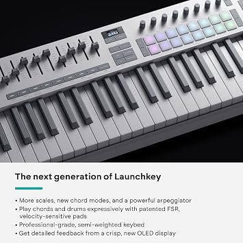 Novation Launchkey 49 White MK4 USB MIDI Keyboard Controller
