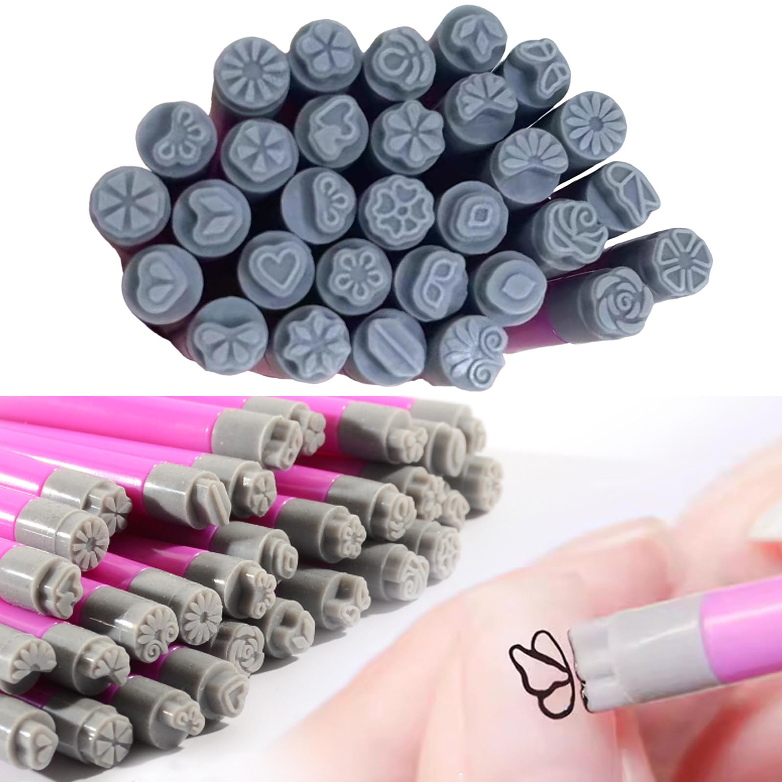 Unico Unghie Art Pen Set 30Pcs Moda Manicure Stampaggio Strumenti Per Unghie Professionali Stampaggio A Casa