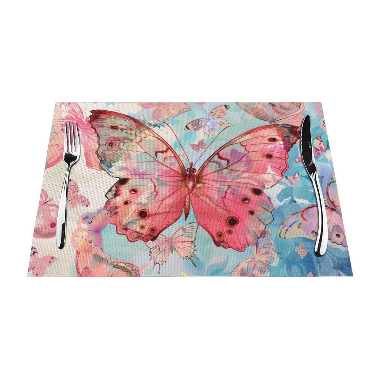 Set de table en PVC motif papillon comme idée cadeau de cuisine original