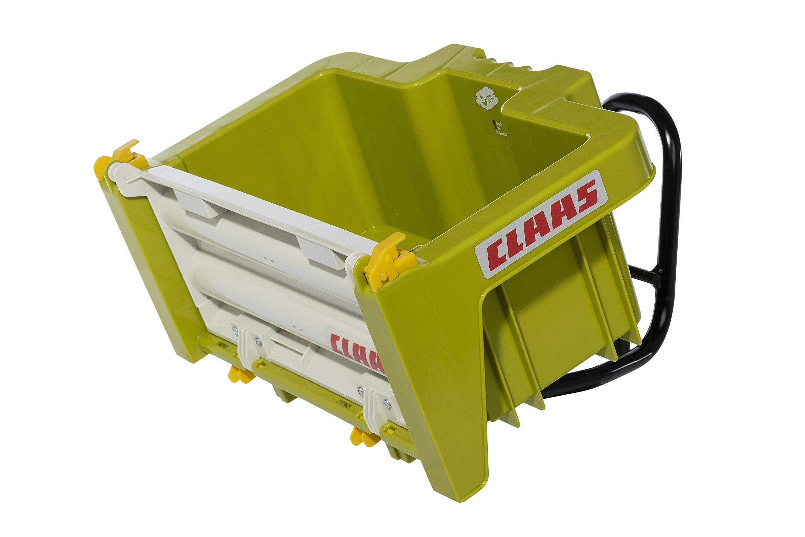 Rolly Toys 408924 RollyBox Claas wgłębienie transportowe do traktora na pedały (dzieci w wieku 3-10 lat, uchylna, tylna klapa ABN), jasnozielona