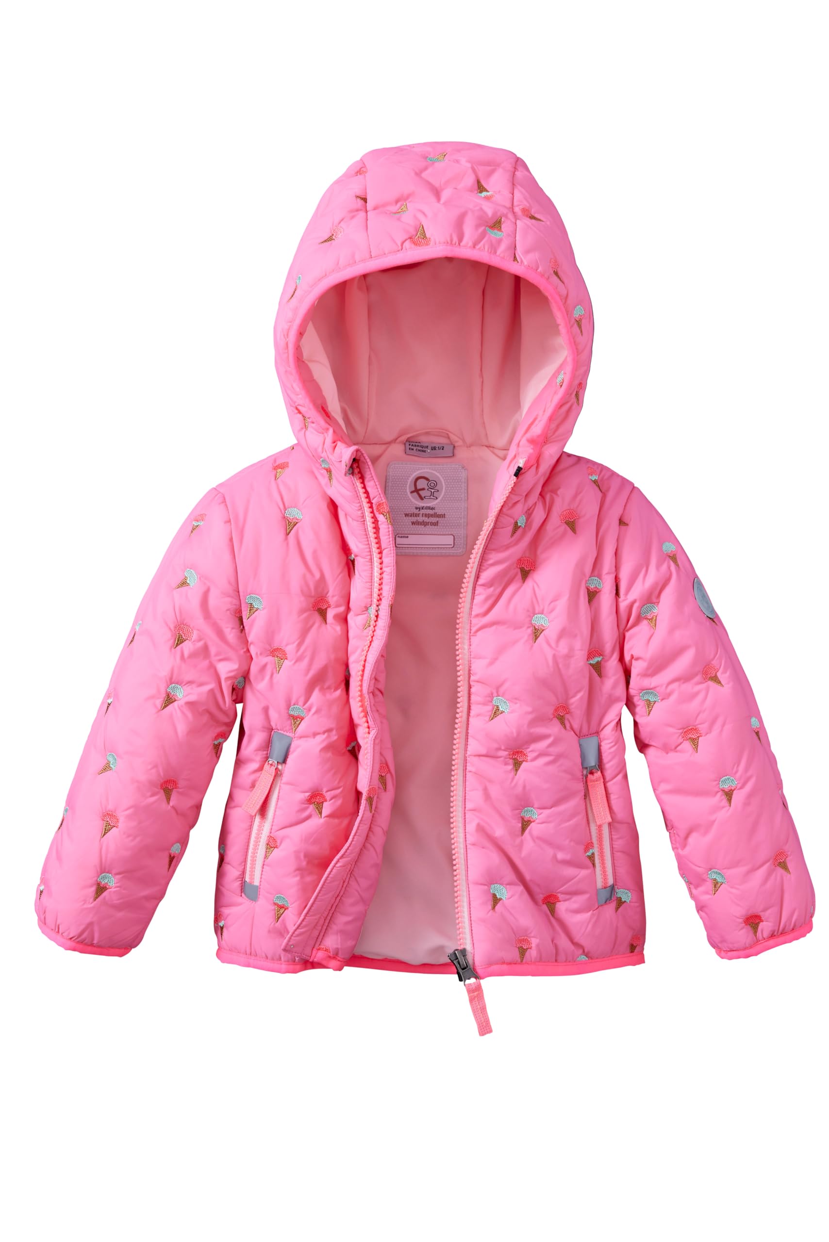 first instinct by killtec Unisex Baby Fios 17 Mns Qltd Jckt Wattierte Jacke mit 3D Effekt und Kapuze