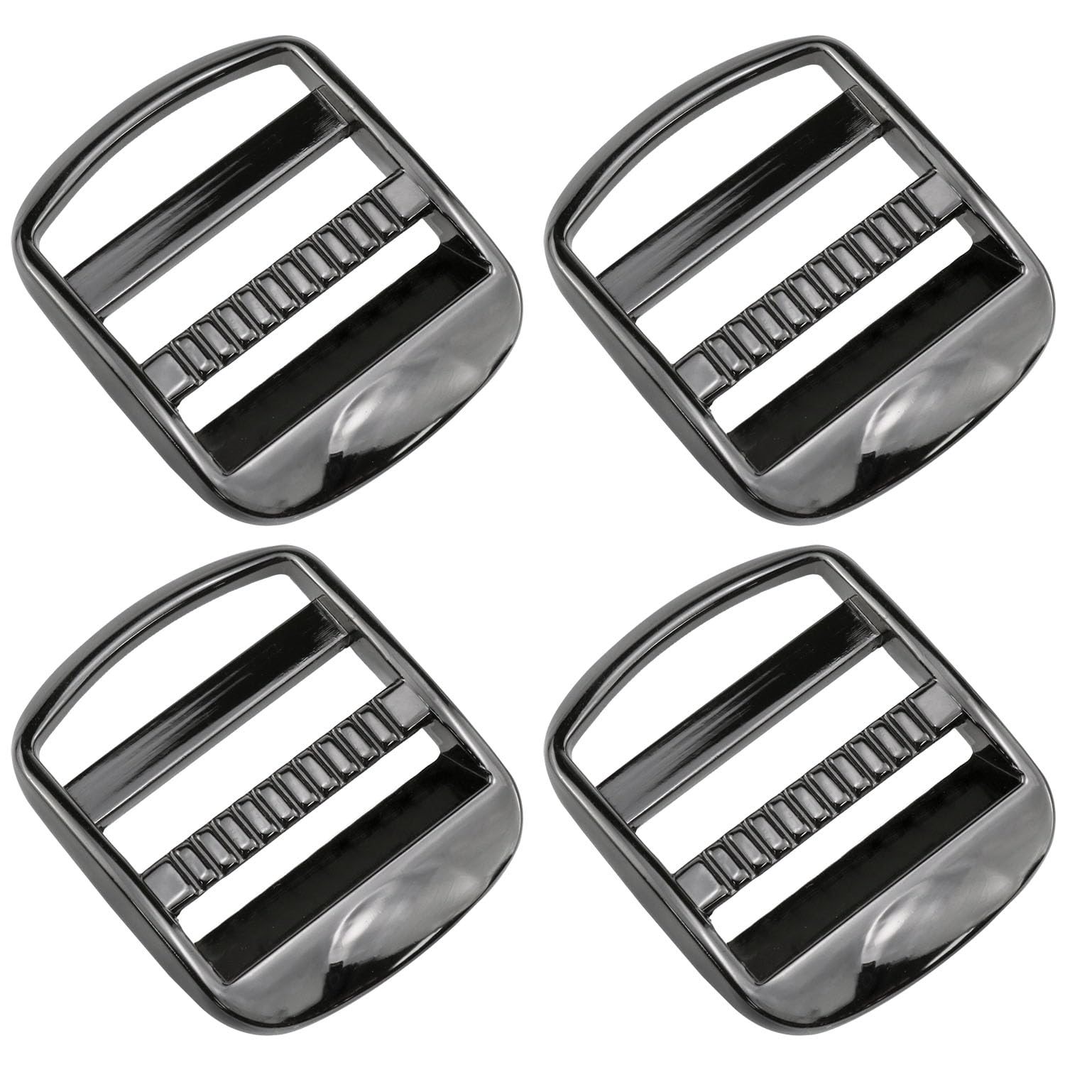 VAKTOK- 4pcs Metal Ladder Lock Buckle Slider Adjustable alloy buckle backpack strap accessories(Inner length 25mm)