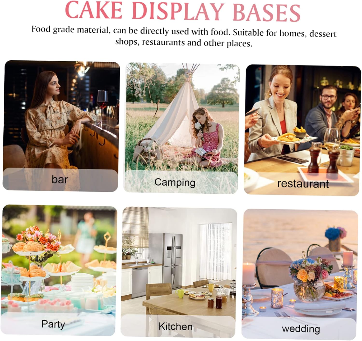 PRETYZOOM 300pcs Mini Cake Boards Food Grade Dessert Base for Mousse Cakes Shapes for Parties and Events