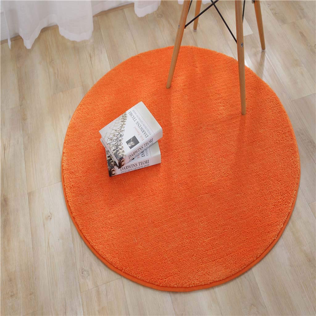 Tapis rond antidérapant de 130cm à couleur solide pour descente de lit