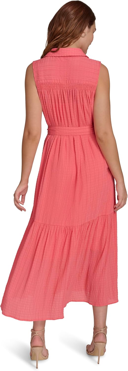 Tommy Hilfiger Womens Sleeveless Midi Shirt Dress - Image 4