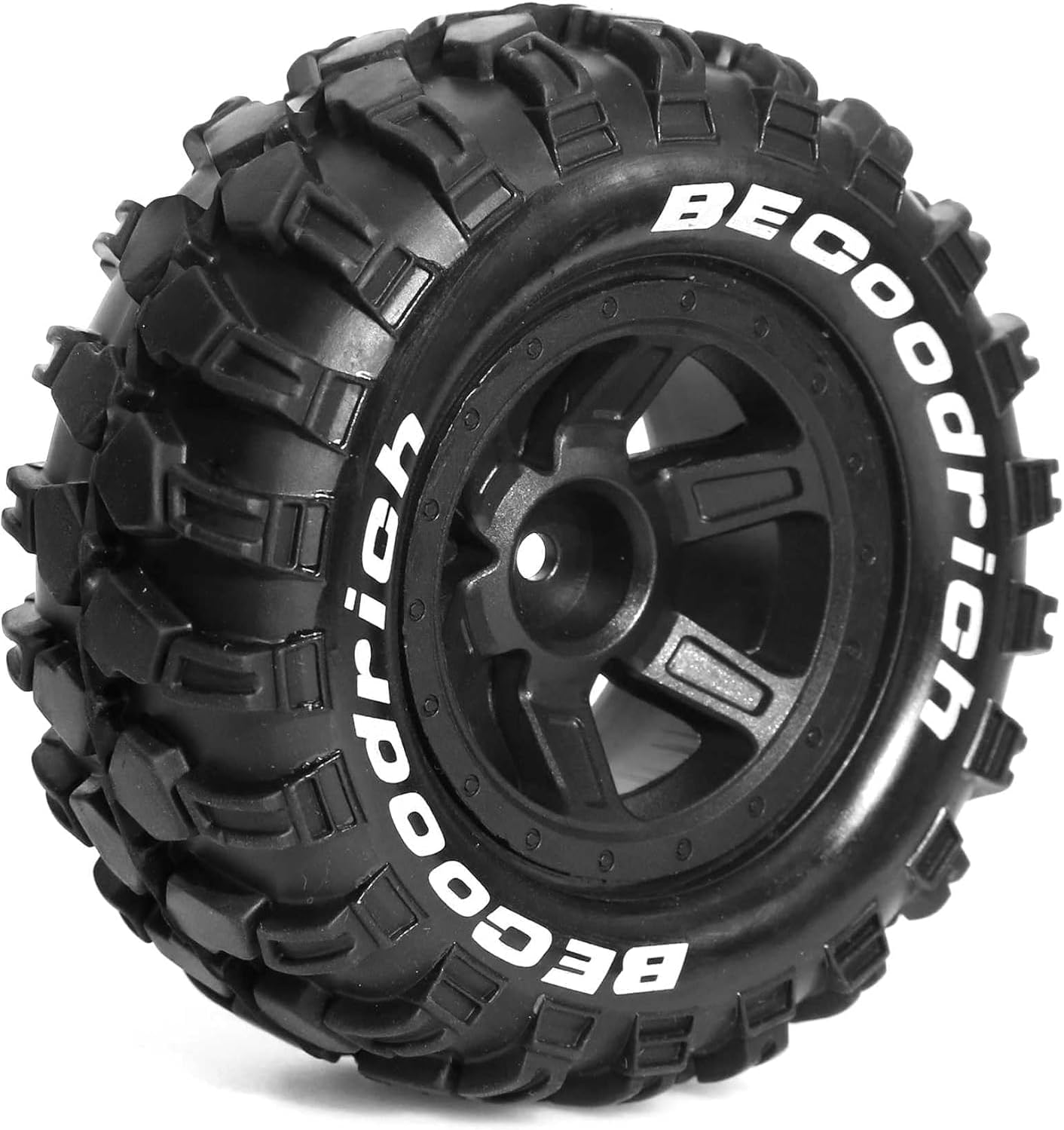 fujita RC 1/16 Monster Truck Wheel Rim Tires Set, Off-Road Buggy Tires for 1/12 1/14 1/16 RC Off Road Monster Truck E-REVO Summit HPI SAVAGEGT-2XS REDCAT Volcano-16