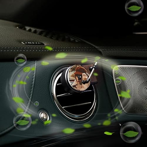 Miniatura 2 de YRH - Clip de ventilación de coche para tocadiscos, paquete de 12 ambientadores para mujer, regalo para mujeres, restaura recuerdos de la era