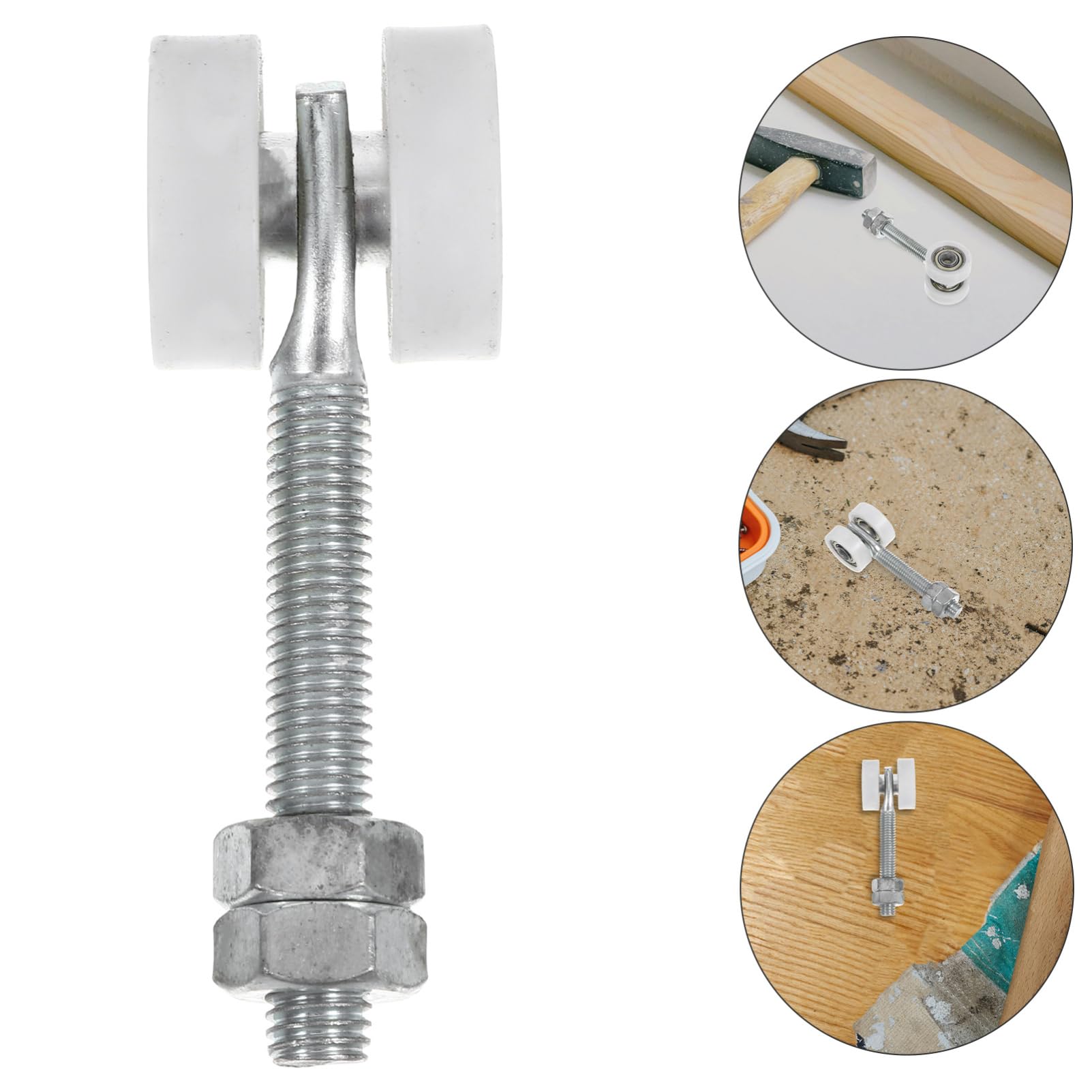 SOLUSTRE Sliding Cabinet Door Roller Heavy Duty Trolley Assembly Two Bearing Trolley Replacement