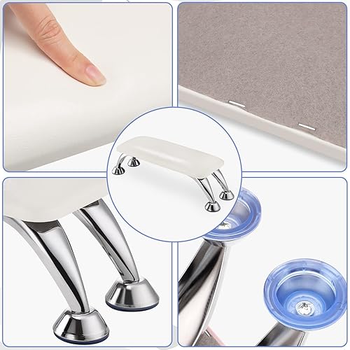 Miniatura 4 de Noverlife Soporte para reposabrazos de uñas, cojín acrílico grueso transparente para reposamuñecas, reposamuñecas de uñas, almohada única para mesa