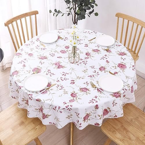 Miniatura 4 de Mantel de vinilo con parte trasera de franela, impermeable, a prueba de aceite, mantel de plástico lavable a prueba de derrames, para interiores y