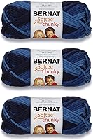 Vista 11 de Ovillo sólido Bernat Softee Chunky, Acrílico, Rojo Berry, Paquete de 1