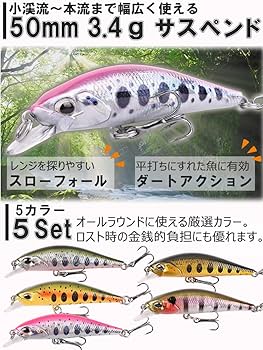 渓流ミノー計29個 Amazon.co.jp: CONTYU 渓流 ミノートラウトルアー ルアー セット