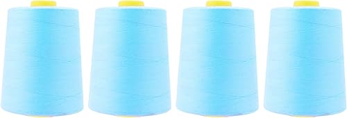 Vista 331 de Mandala Crafts - Hilo de coser multiusos de poliéster para máquina de coser de sarga, sobrehilado, acolchado Beige