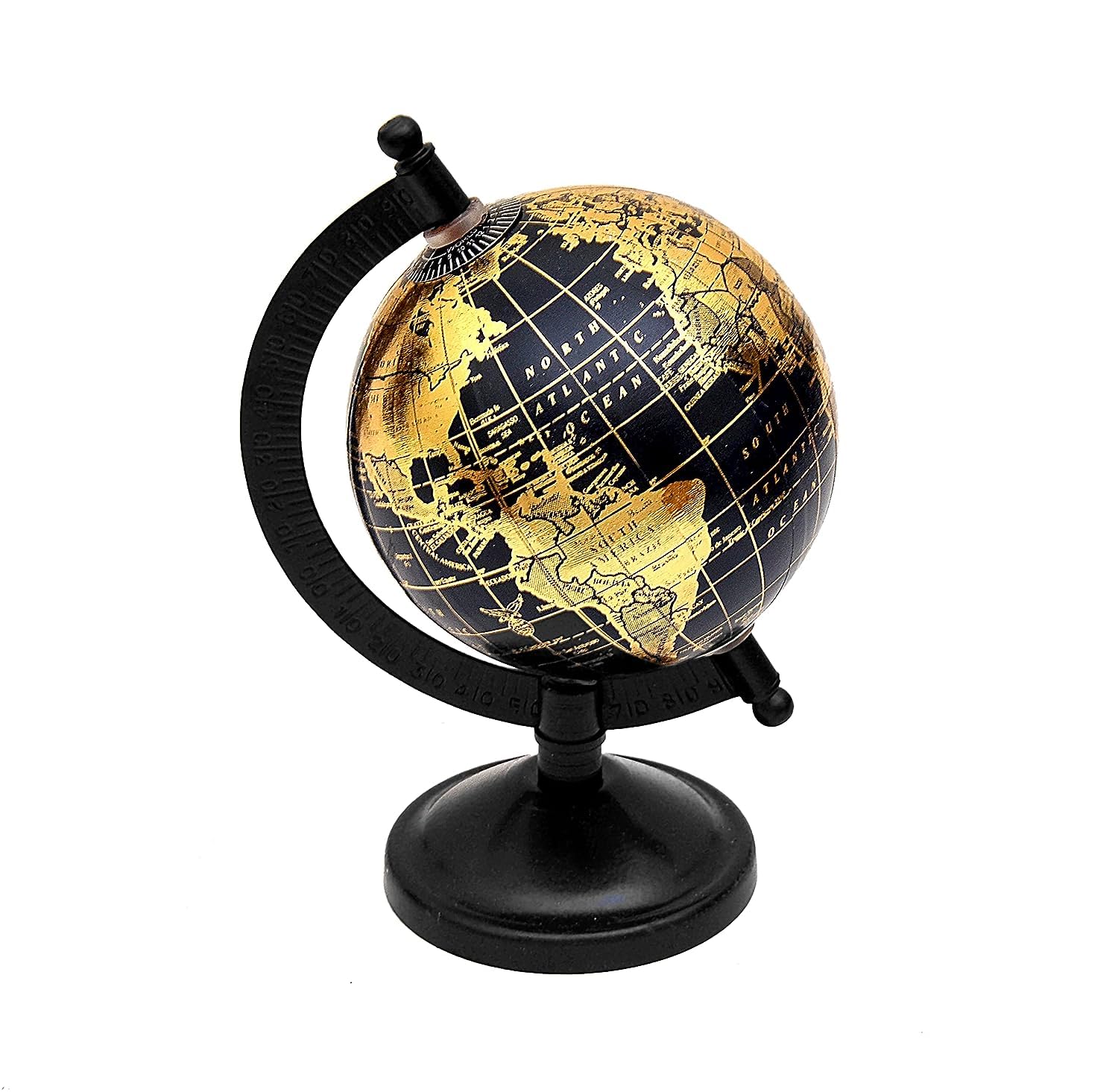 AONA Educational political laminated rotating world globe with metal arc and base Height 7 Inch 2