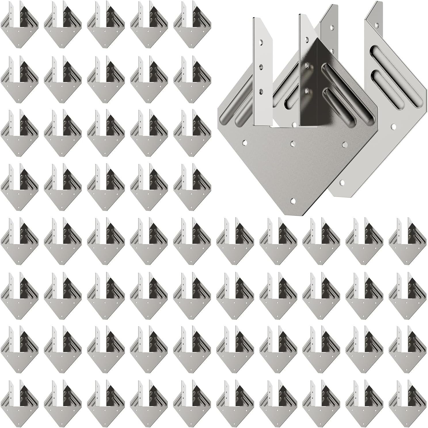 40 Pack Hurricane Ties for Rafter Brackets 2x4, 2x6 18-Gauge Joist Hangers Black, Truss Framing Brackets for Roof, Hurricane Clips for Rafters Powder Coated