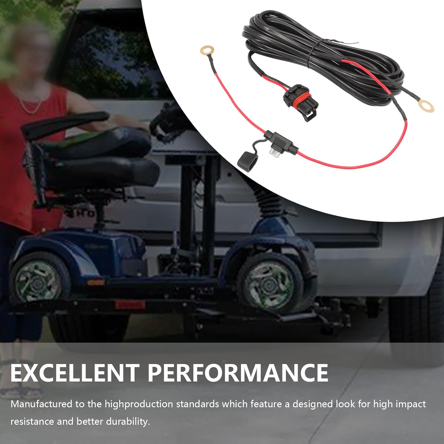 Lift Vehicle Wiring Harness with 4 Pin Adapter Fits for Bruno ASL-250 ASL-275 Out-Sider 54491369542