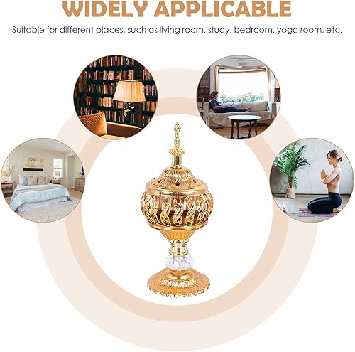 Miniatura 8 de Cabilock 2 piezas delicado arte incensario soporte para relajación decoración del hogar y meditación Diseño único quemador de incienso para material