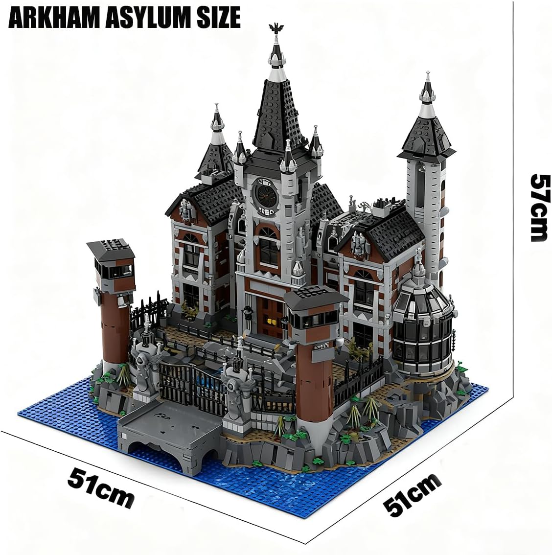 Haunted Asylum Madhouse Building Blocks - MOC Horror Castle Modular Medieval Castle Architecture Set, Home Office Decor and Creative Gift for Adults in Halloween(6,755pcs)
