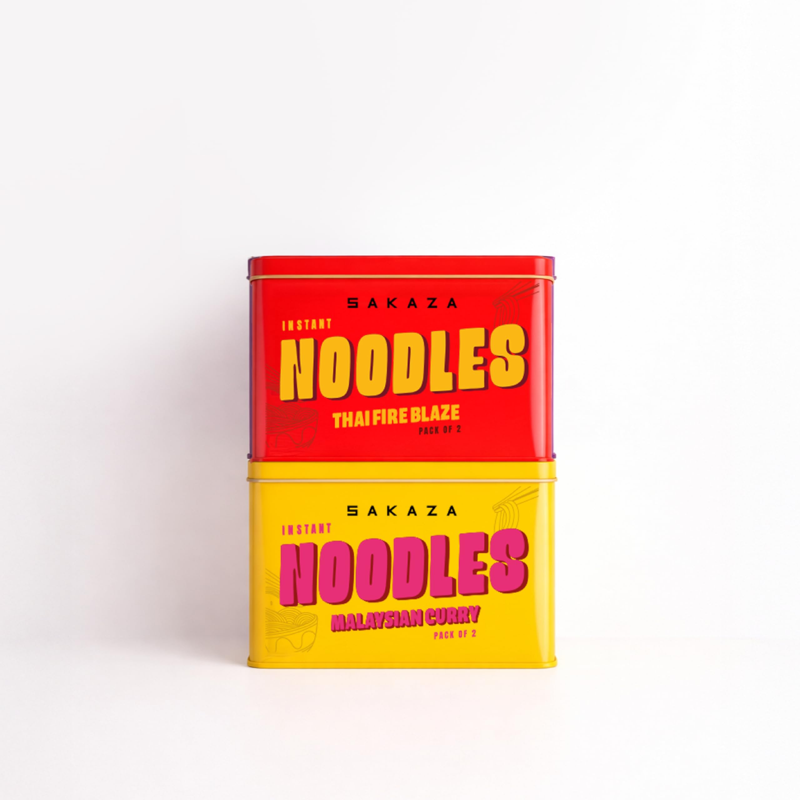Sakaza Gourmet Instant Noodles Combo (Pack of 2) | Thai Fire Blaze