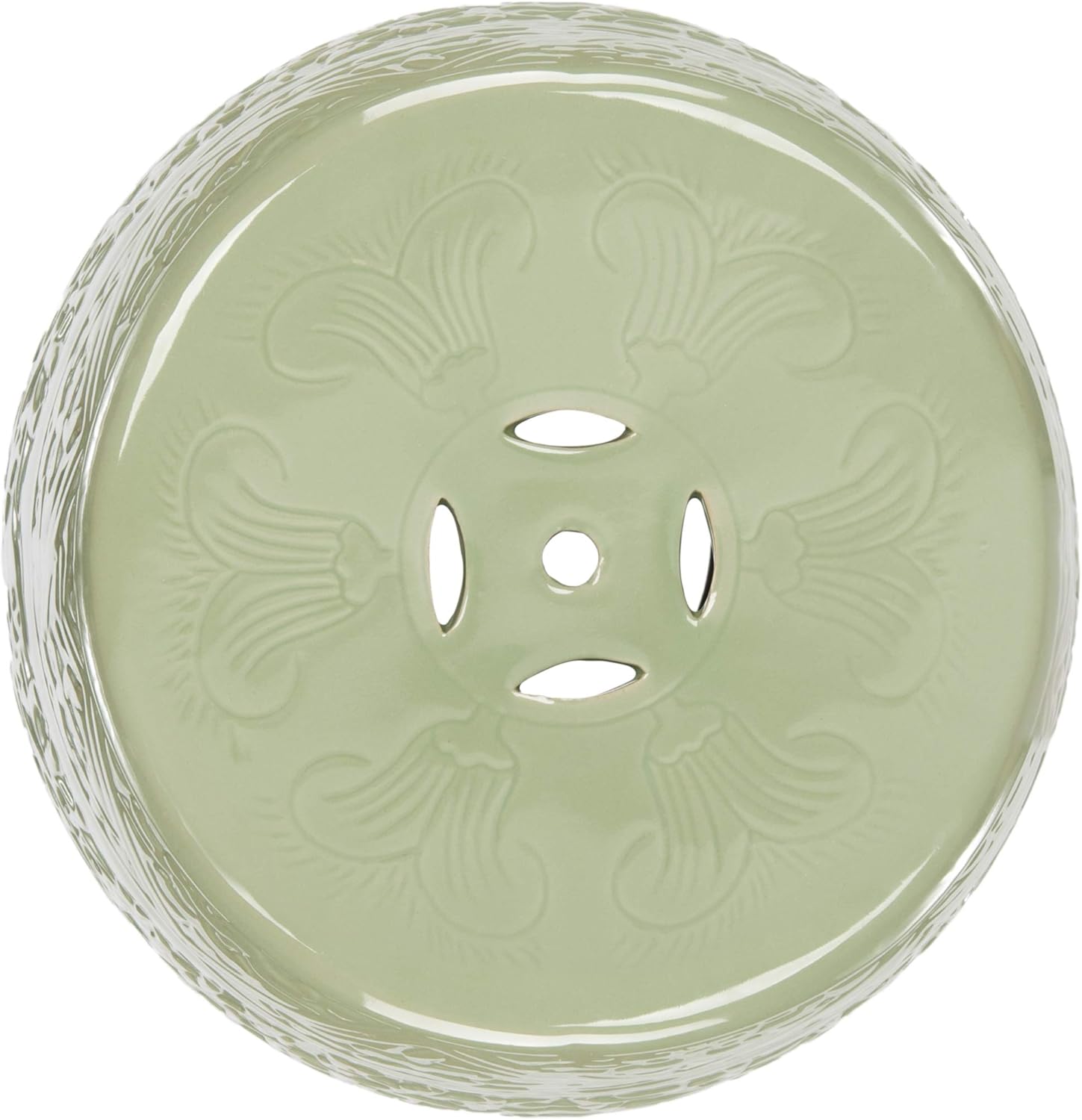 Safavieh Castle Gardens Collection Embossed Lime Green Ceramic Garden Stool