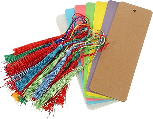 Miniatura 1 de ONDIAN Beautiful 1 Set Hand-Painted Blank Bookmark Cardboard DIY Material DIY Bookmarks Blank Bookmarks Paper Bookmarks Paper Bookmark Tag Doodle