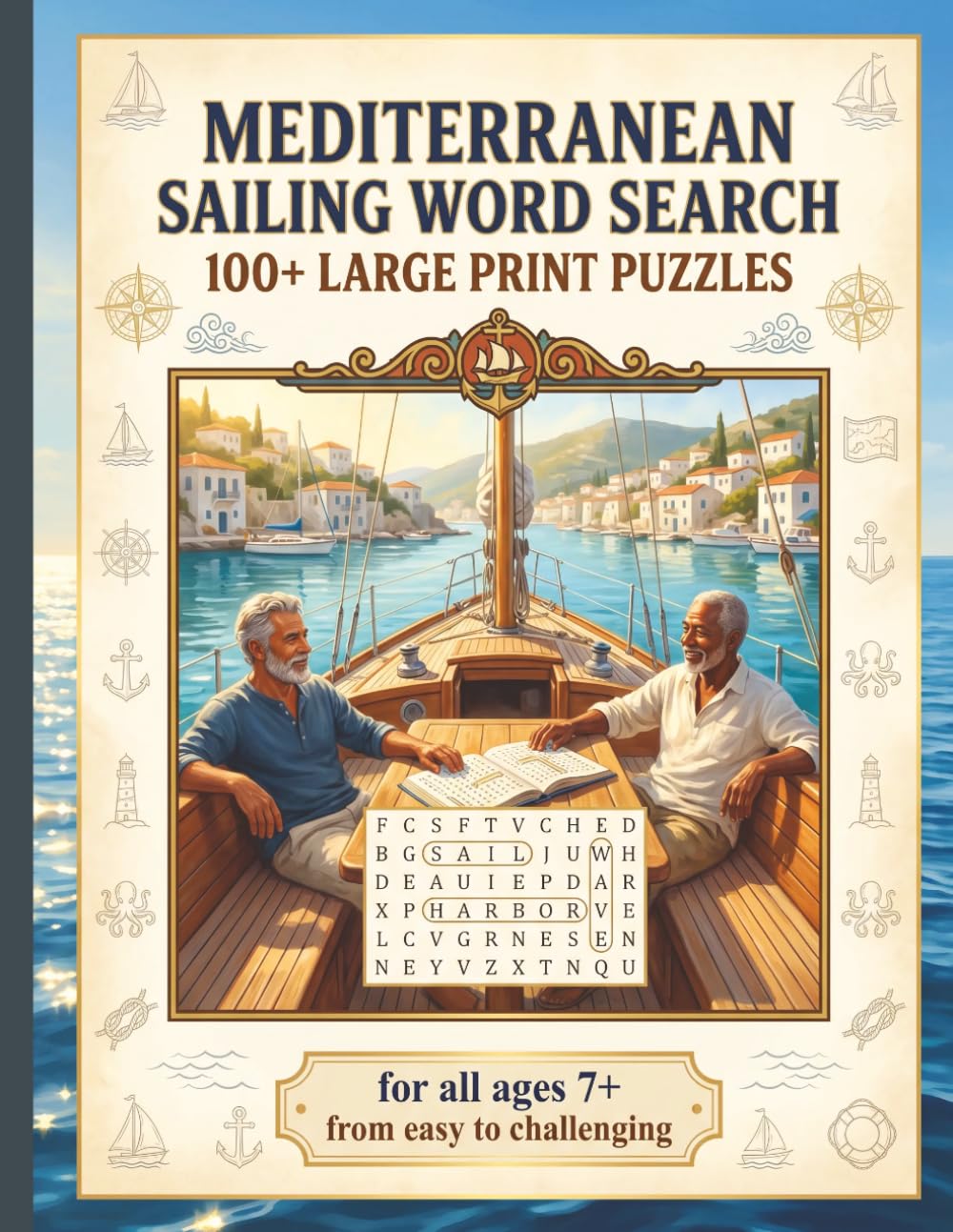 Mediterranean Sailing Word Search: 100+ Large Print Puzzles | For Adults & Seniors | From Easy to Challenging | Perfect Gift for Sailors & Travelers | ... Series to Discover, Learn, Relax & have FUN)