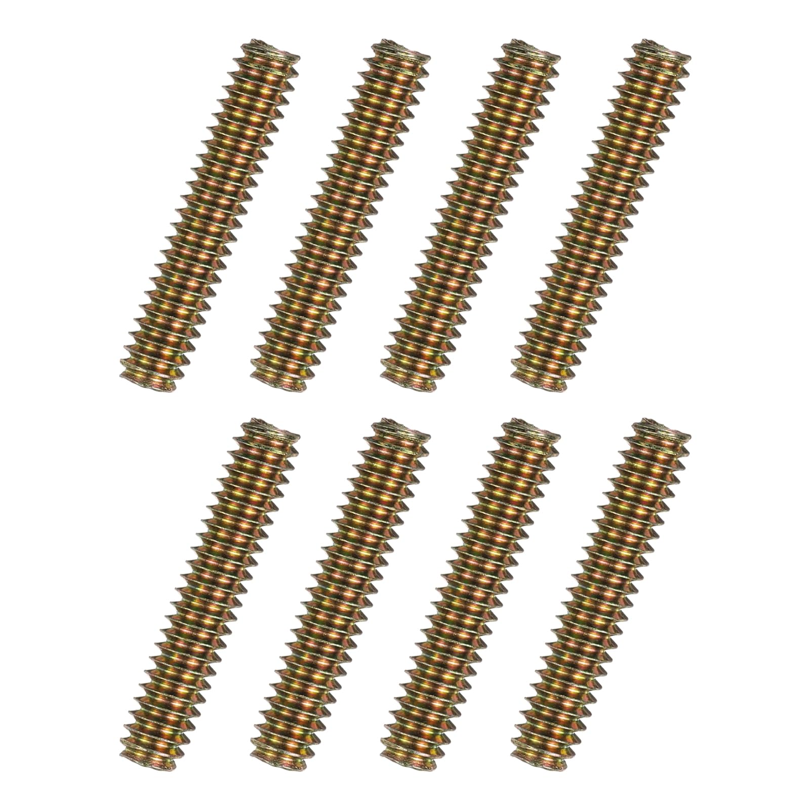 uxcell 40pcs Fully Threaded Rods 1/4 x 1-1/4 Inch All Thread Studs Long Threaded Screw Carbon Steel for Furniture Garden Railing Mounting Assembly
