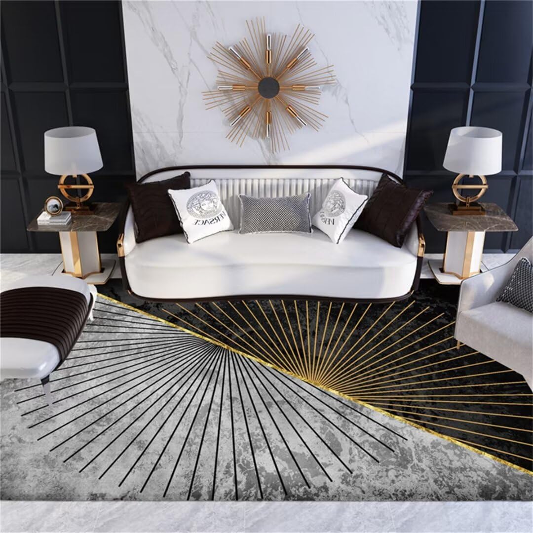 Alfombra habitacion Bebe Moda Resistente a la Suciedad hogar Decoracion Negro alfombras salón alfombras pequeñas para Dormitorio Alfombra Gamer Suelo alfombras para bebé80x160CM