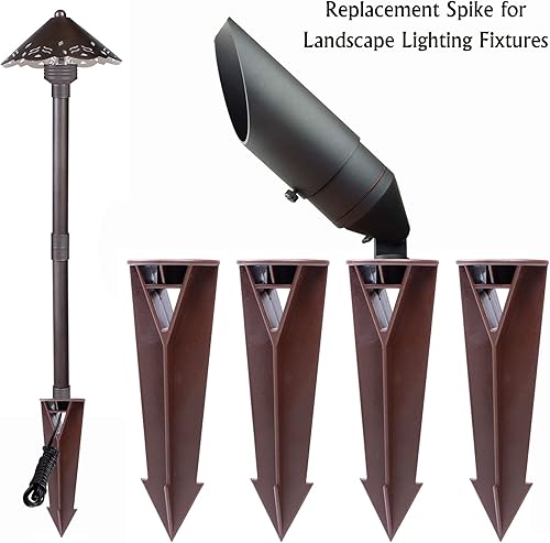 Miniatura 4 de Estaca de tierra para paisaje al aire libre, camino de luz de inundación solar, soporte de pieza de estaca, rosca NPT de 1/2 pulgada compatible con
