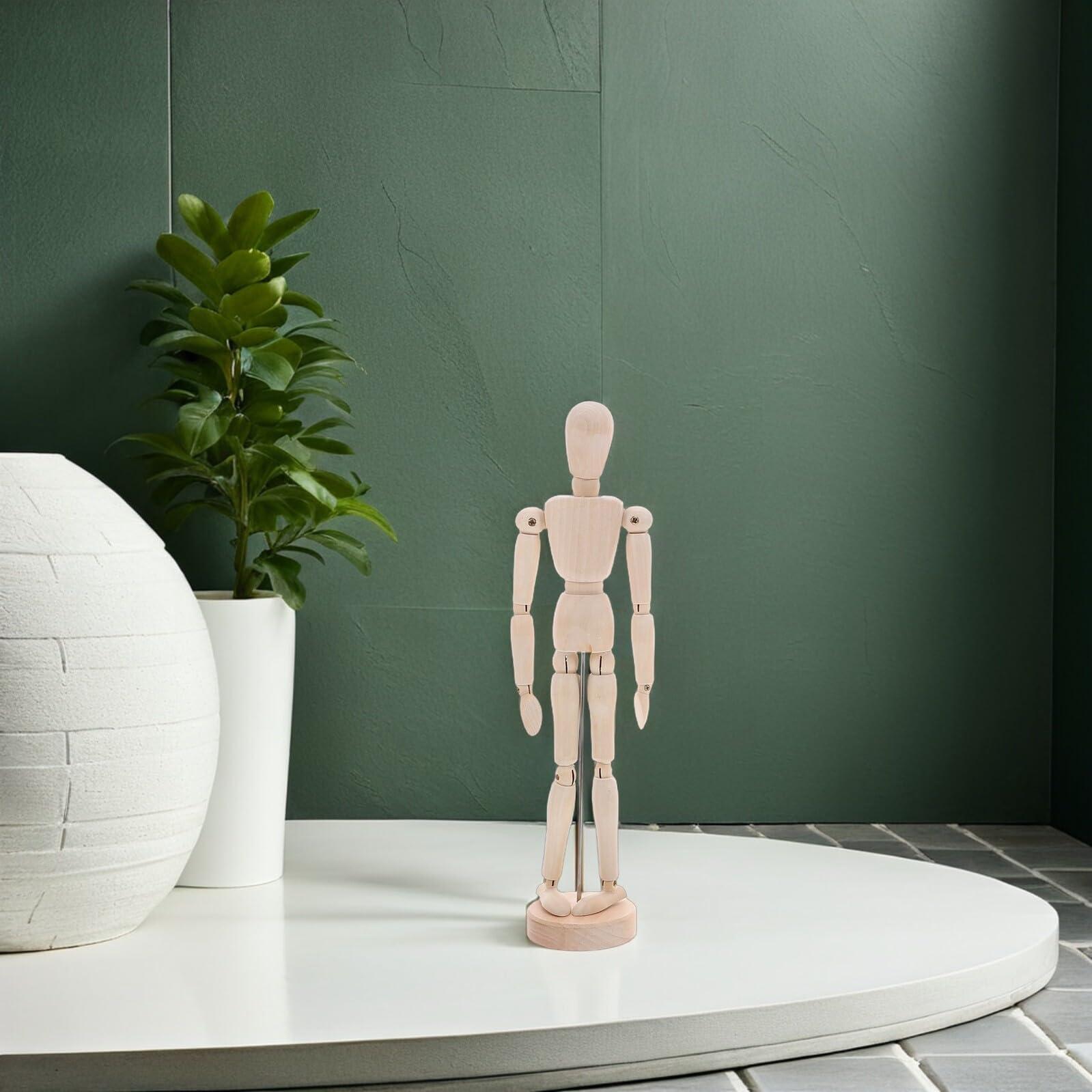 Lot de 5 Mannequins en Bois Articulés avec Support Tailles Petit à Extra-Large Modèles de Dessin Artistiques pour Croquis Décoration Maison et Étude Anatomique