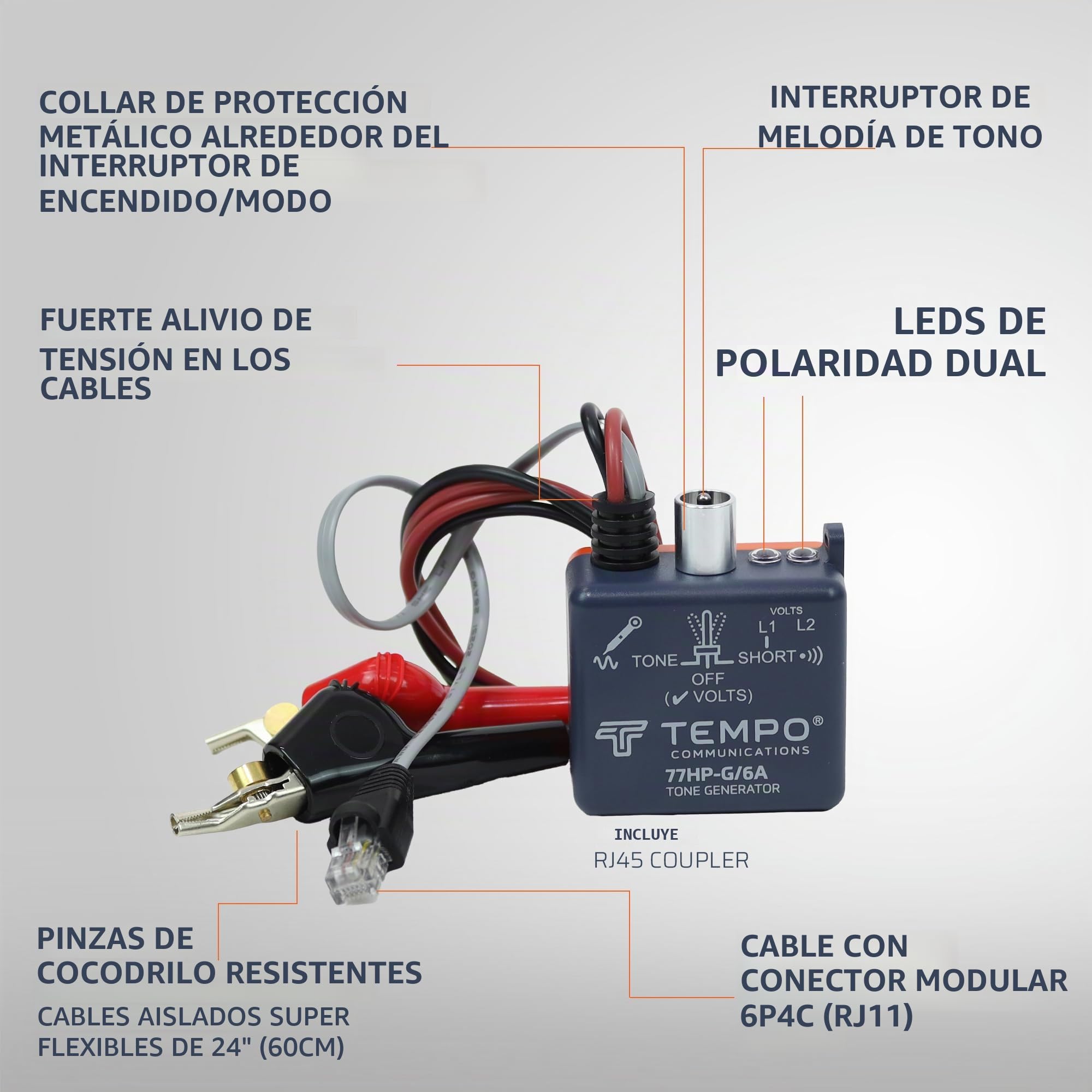 Tempo Communications 701K-G - Kit de sonda y generador de tonos - Kit profesional de trazado de cables (último modelo)
