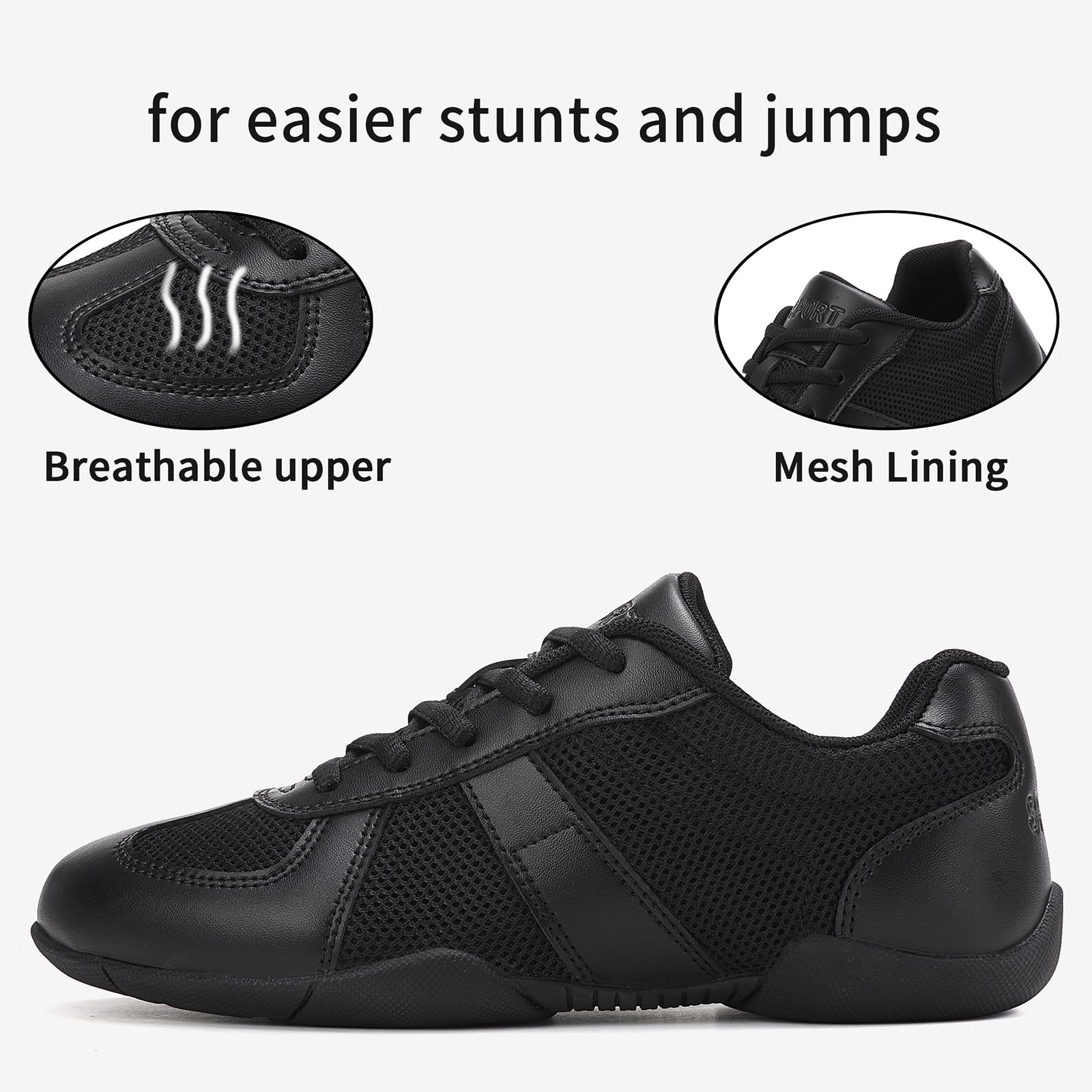 Zapatillas Cheerleading Niña Cheer Zapatillas Porrista Calzado de Animadora para Mujer Danza Gimnasia Entrenamiento Sneakers