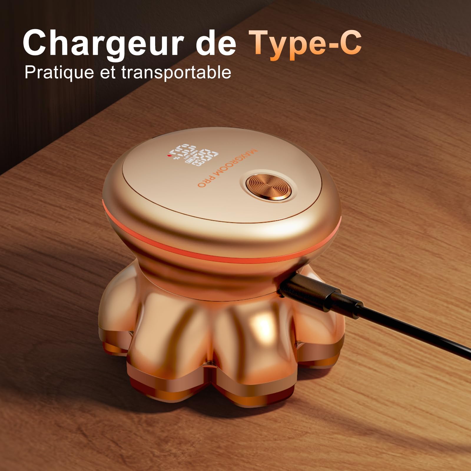 MAXGROOM® PRO Rasoir Tete Chauve Homme,2025 Rasoir Crane,Tondeuse Crâne,Cadeau Homme pour Papa et Mari,Lames en Titane,1400mAh,Autonomie de 140 minutes,8800RPM,Augmentation de 55%