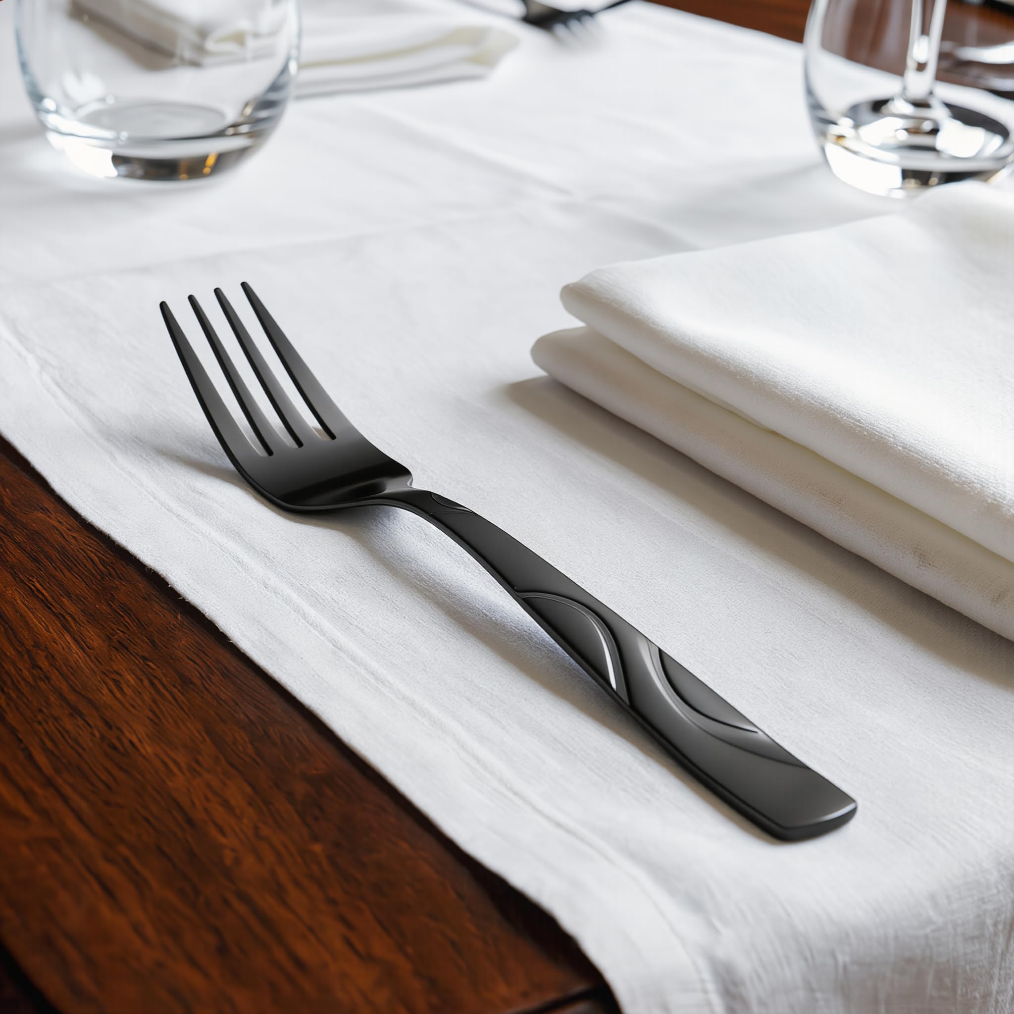 12-Piece Black Dinner Forks — Amazon image 2